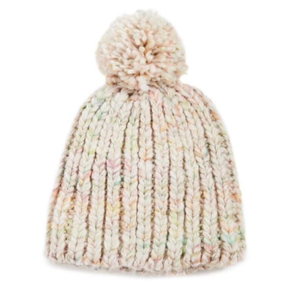 Madewell Women's Chunky Pompom Beanie in Confetti Multi One‎ Size MSRP $4242